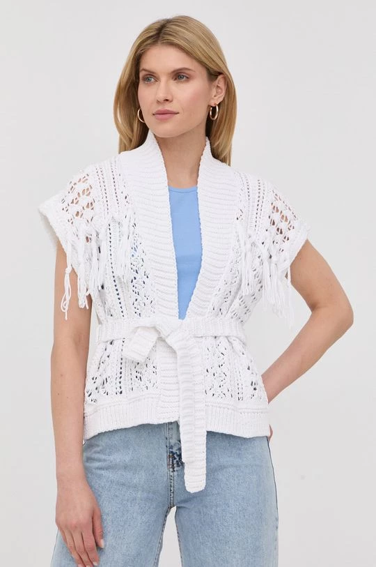 Γυναικεία Με φερμουάρ Πλεκτή ζακέτα Twinset άσπρο 4 Γυναικεία Με φερμουάρ Πλεκτή ζακέτα Twinset άσπρο - Image 2