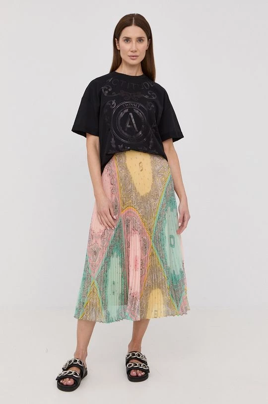 Γυναικεία Κοντομάνικο Βαμβακερό μπλουζάκι Twinset μαύρο 4 Γυναικεία Κοντομάνικο Βαμβακερό μπλουζάκι Twinset μαύρο - Image 2