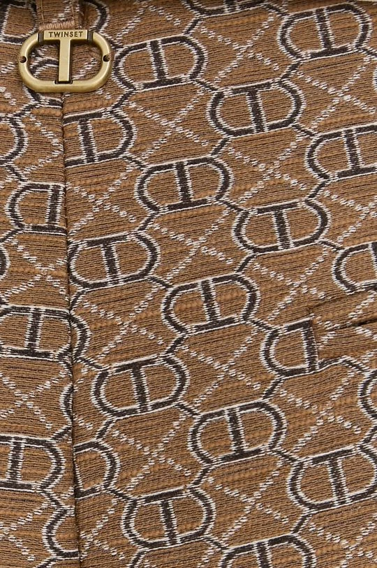 Γυναικεία Υφασμάτινα Παντελόνι Twinset χρώμα: καφέ, 6 Γυναικεία Υφασμάτινα Παντελόνι Twinset χρώμα: καφέ, - Image 4