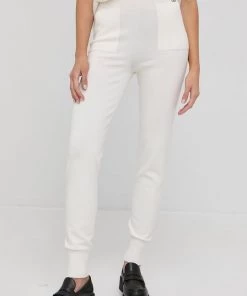 Γυναικεία Παντελόνια φόρμας Παντελόνι Twinset χρώμα: κρεμ