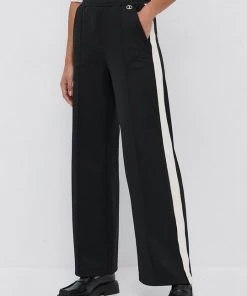 Γυναικεία Παντελόνια φόρμας Παντελόνι Twinset χρώμα: μαύρο