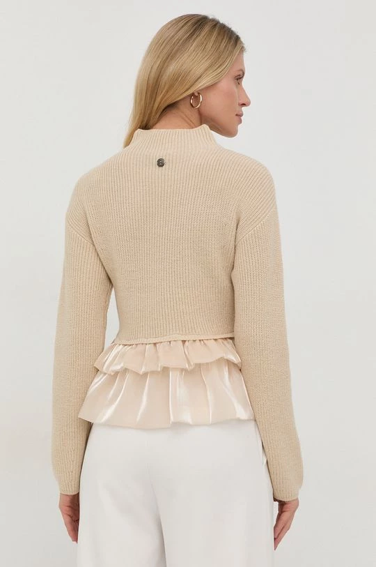 Γυναικεία Χωρίς φερμουάρ Πουλόβερ με προσθήκη μαλλιού Twinset χρώμα: μπεζ, 5 Γυναικεία Χωρίς φερμουάρ Πουλόβερ με προσθήκη μαλλιού Twinset χρώμα: μπεζ, - Image 3