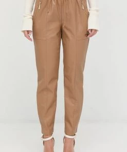 Γυναικεία Υφασμάτινα Παντελόνι Twinset καφέ