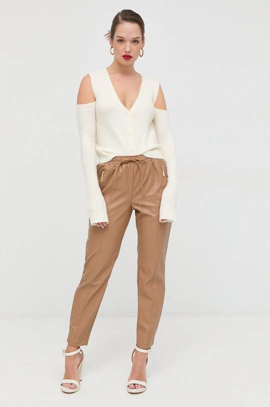 Γυναικεία Υφασμάτινα Παντελόνι Twinset καφέ 4 Γυναικεία Υφασμάτινα Παντελόνι Twinset καφέ - Image 2