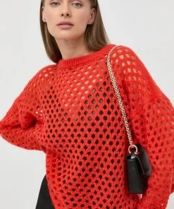 Γυναικεία Χωρίς φερμουάρ Μάλλινο πουλόβερ Twinset χρώμα: κόκκινο,