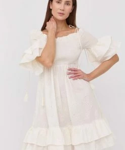 Γυναικεία Φορέματα Βαμβακερό φόρεμα Twinset μπεζ,