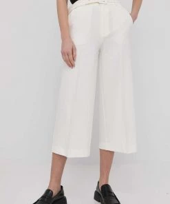 Γυναικεία Υφασμάτινα Παντελόνι Twinset χρώμα: μπεζ,