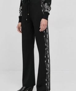 Γυναικεία Υφασμάτινα Παντελόνι Twinset χρώμα: μαύρο