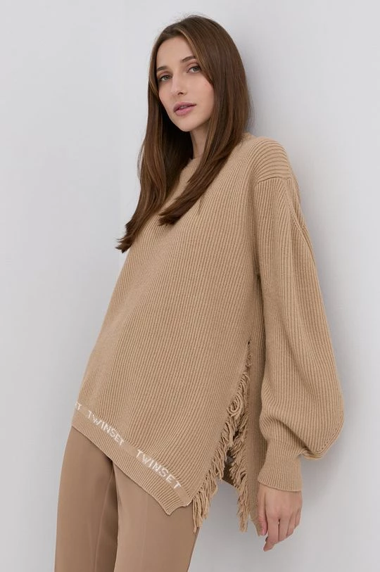 Γυναικεία Χωρίς φερμουάρ Twinset - Πουλόβερ μπεζ 3 Γυναικεία Χωρίς φερμουάρ Twinset - Πουλόβερ μπεζ