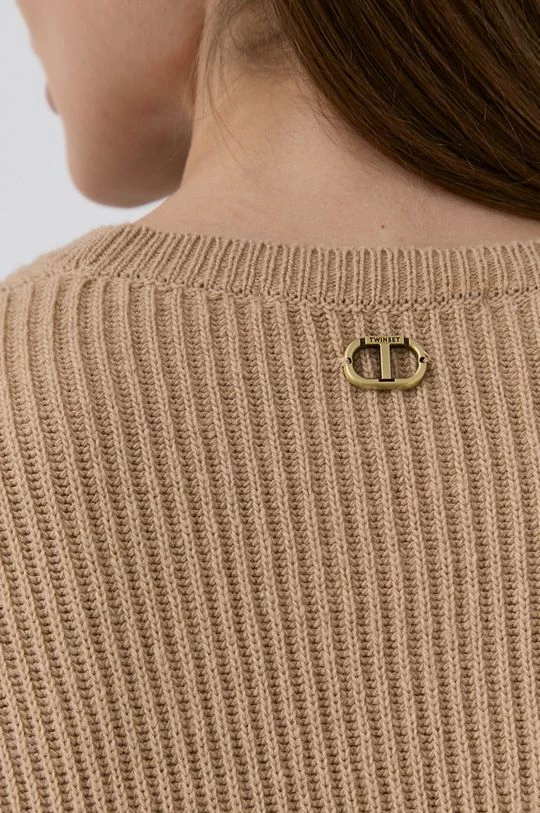 Γυναικεία Χωρίς φερμουάρ Twinset - Πουλόβερ μπεζ 7 Γυναικεία Χωρίς φερμουάρ Twinset - Πουλόβερ μπεζ - Image 5