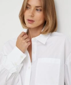 Γυναικεία Πουκάμισα Βαμβακερό πουκάμισο Twinset άσπρο,