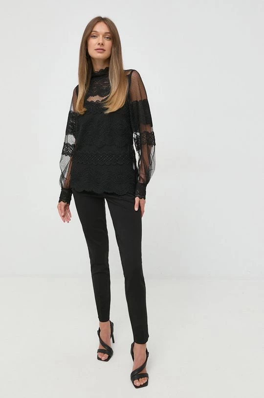 Γυναικεία Υφασμάτινα Παντελόνι Twinset μαύρο, 6 Γυναικεία Υφασμάτινα Παντελόνι Twinset μαύρο, - Image 4