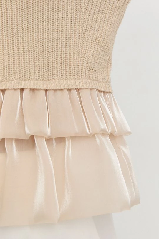 Γυναικεία Χωρίς φερμουάρ Πουλόβερ με προσθήκη μαλλιού Twinset χρώμα: μπεζ, 8 Γυναικεία Χωρίς φερμουάρ Πουλόβερ με προσθήκη μαλλιού Twinset χρώμα: μπεζ, - Image 6