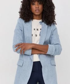 Γυναικεία Σακάκια Λινό πανωφόρι Twinset μπλε