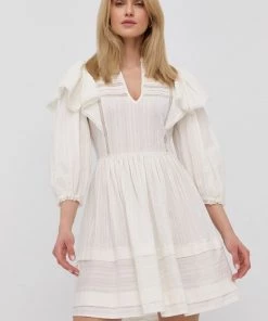 Γυναικεία Φορέματα Βαμβακερό φόρεμα Twinset άσπρο,