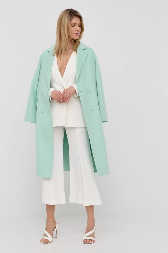 Γυναικεία Παλτά Μάλλινο παλτό Twinset τιρκουάζ, 6 Γυναικεία Παλτά Μάλλινο παλτό Twinset τιρκουάζ, - Image 4