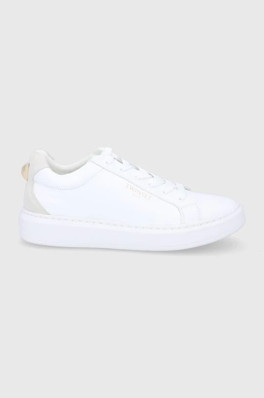 Γυναικεία Sneakers Δερμάτινα παπούτσια Twinset άσπρο 3 Γυναικεία Sneakers Δερμάτινα παπούτσια Twinset άσπρο