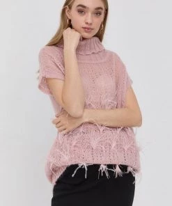 Γυναικεία Χωρίς φερμουάρ Γιλέκο από μείγμα μαλλιού Twinset χρώμα: ροζ