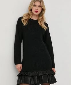 Twinset Κατάστημα 44 Γυναικεία Φορέματα Φόρεμα από μείγμα μαλλιού Twinset μαύρο,