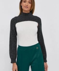 Γυναικεία Χωρίς φερμουάρ Μάλλινο πουλόβερ Twinset χρώμα: κρεμ