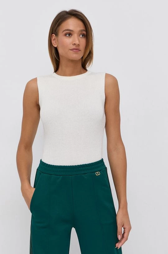 Γυναικεία Χωρίς φερμουάρ Μάλλινο πουλόβερ Twinset χρώμα: κρεμ 4 Γυναικεία Χωρίς φερμουάρ Μάλλινο πουλόβερ Twinset χρώμα: κρεμ - Image 2