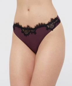 Γυναικεία Σλιπ Βραζιλιάνικο στρίνγκ Twinset κρεμ