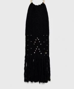 Γυναικεία Κασκόλ Twinset χρώμα: μαύρο