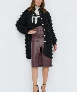 Γυναικεία Με φερμουάρ Πλεκτή ζακέτα Twinset χρώμα: μαύρο