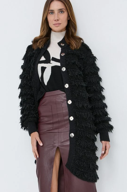 Γυναικεία Με φερμουάρ Πλεκτή ζακέτα Twinset χρώμα: μαύρο 4 Γυναικεία Με φερμουάρ Πλεκτή ζακέτα Twinset χρώμα: μαύρο - Image 2