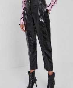 Γυναικεία Υφασμάτινα Παντελόνι Twinset χρώμα: μαύρο