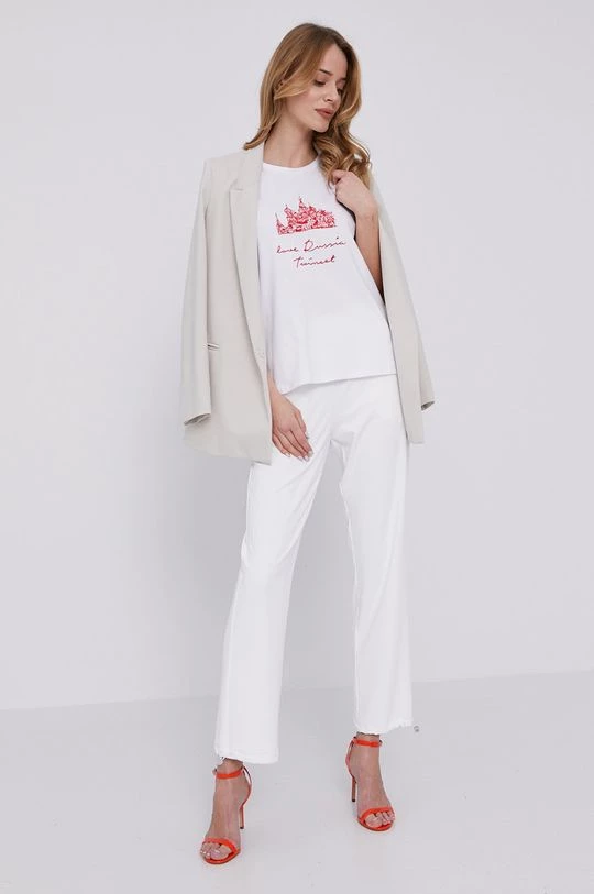 Γυναικεία Κοντομάνικο Μπλουζάκι Twinset χρώμα: άσπρο 4 Γυναικεία Κοντομάνικο Μπλουζάκι Twinset χρώμα: άσπρο - Image 2