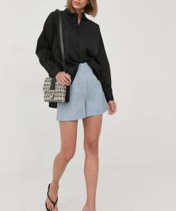 Γυναικεία Σορτς από λινό Twinset μπλε