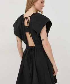 Γυναικεία Φορέματα Βαμβακερό φόρεμα Twinset μαύρο,