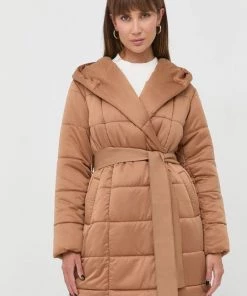 Twinset Κατάστημα 36 Γυναικεία Μακριά μπουφάν Μπουφάν Twinset μπεζ,