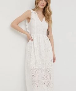 Γυναικεία Φορέματα Βαμβακερό φόρεμα Twinset άσπρο,