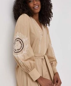 Γυναικεία Φορέματα Βαμβακερό φόρεμα Twinset μπεζ, 11 Γυναικεία Φορέματα Βαμβακερό φόρεμα Twinset μπεζ, -Twinset Κατάστημα unnamed file 2521