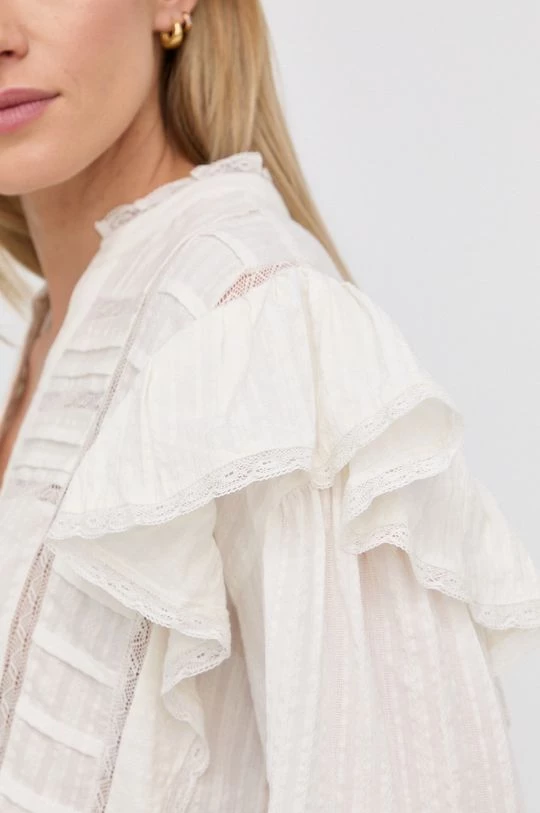 Γυναικεία Μπλούζες Βαμβακερή μπλούζα Twinset χρώμα: μπεζ 7 Γυναικεία Μπλούζες Βαμβακερή μπλούζα Twinset χρώμα: μπεζ - Image 5