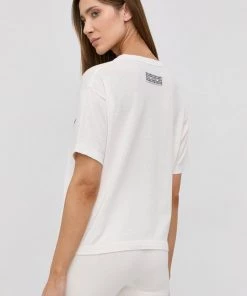 Γυναικεία Κοντομάνικο Βαμβακερό μπλουζάκι Twinset κρεμ -Twinset Κατάστημα unnamed file 2560