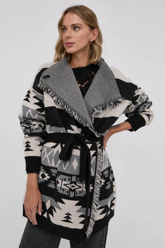 Γυναικεία Με φερμουάρ Ζακέτα από μίγμα μαλλιού Twinset χρώμα: μαύρο 3 Γυναικεία Με φερμουάρ Ζακέτα από μίγμα μαλλιού Twinset χρώμα: μαύρο