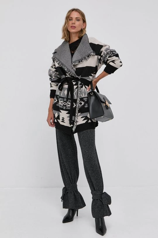 Γυναικεία Με φερμουάρ Ζακέτα από μίγμα μαλλιού Twinset χρώμα: μαύρο 4 Γυναικεία Με φερμουάρ Ζακέτα από μίγμα μαλλιού Twinset χρώμα: μαύρο - Image 2