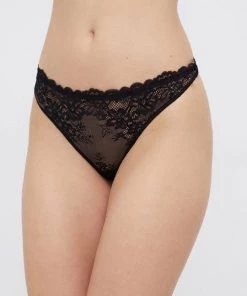 Γυναικεία Σλιπ Στρίνγκ Twinset μαύρο