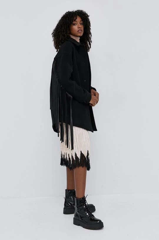 Γυναικεία Παλτά Μάλλινο παλτό Twinset μαύρο 5 Γυναικεία Παλτά Μάλλινο παλτό Twinset μαύρο - Image 3