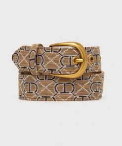 Γυναικεία Ζώνες Ζώνη Twinset χρώμα: καφέ