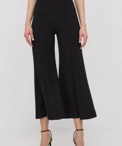 Γυναικεία Υφασμάτινα Παντελόνι Twinset χρώμα: μαύρο,