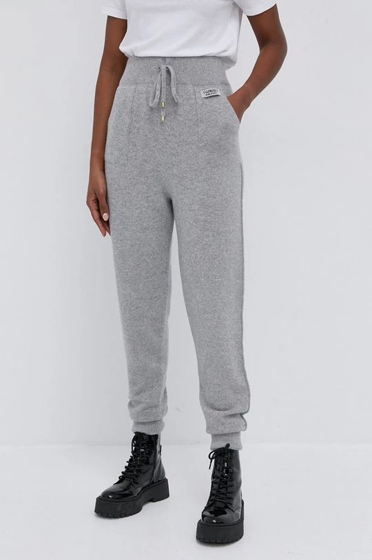 Γυναικεία Παντελόνια φόρμας Μάλλινα παντελόνια Twinset χρώμα: γκρι 3 Γυναικεία Παντελόνια φόρμας Μάλλινα παντελόνια Twinset χρώμα: γκρι