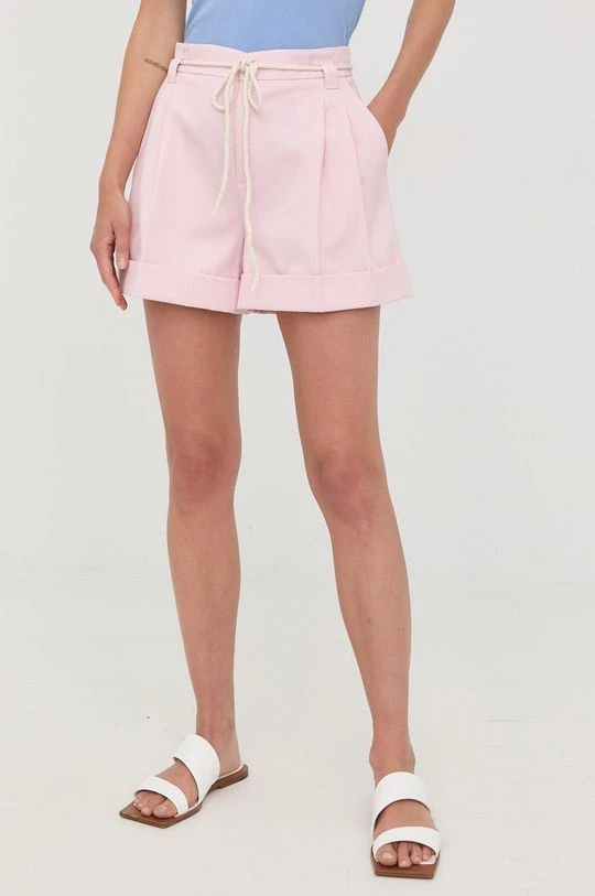 Γυναικεία Σορτς Λινό σορτς Twinset χρώμα: ροζ, 3 Γυναικεία Σορτς Λινό σορτς Twinset χρώμα: ροζ,