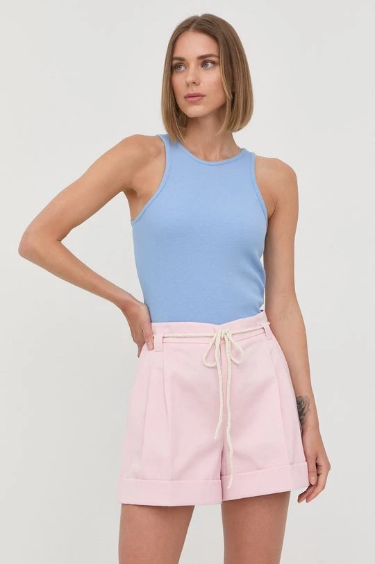 Γυναικεία Σορτς Λινό σορτς Twinset χρώμα: ροζ, 4 Γυναικεία Σορτς Λινό σορτς Twinset χρώμα: ροζ, - Image 2