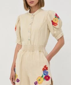 Twinset Κατάστημα 21 Γυναικεία Σορτς Βαμβακερό σορτσάκι Twinset μπεζ,