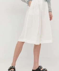 Twinset Κατάστημα 19 Γυναικεία Σορτς Λινό σορτς Twinset άσπρο,