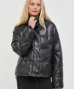 Γυναικεία Κοντά μπουφάν Μπουφάν Twinset μαύρο,